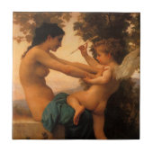 Meisje dat zichzelf verdedigt tegen Cupid door Bou Tegeltje (Voorkant)