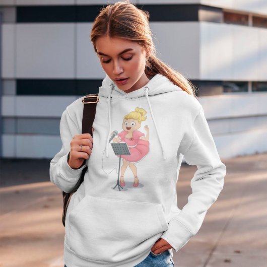 Meisje dat zingt hoodie