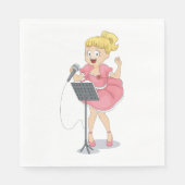 Meisje dat zingt servet (Voorkant)