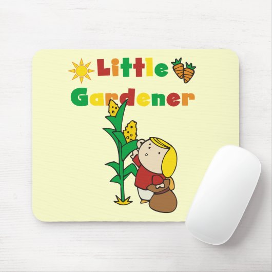 Meisje de T-shirts en de Giften van Weinig Tuinman Muismat (Met muis)