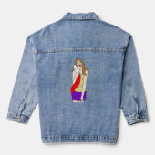 meisje denim jacket (Achterkant)