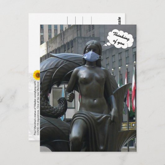 Meisje, denken aan jou - V briefkaart (Voorkant / Achterkant)