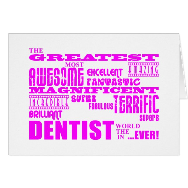 Meisje Dentists Birthdays : Roze sterkste sterrenb (Voorkant Horizontaal)