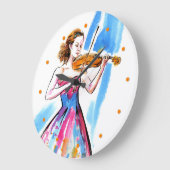 Meisje die de viool spelen grote klok (Hoek)