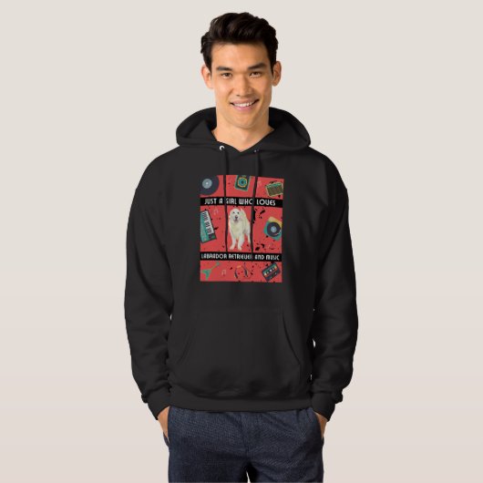 Meisje die houdt van labrador retriever labrador r hoodie (Voorkant volledig)