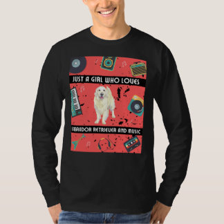 Meisje die houdt van labrador retriever labrador r t-shirt
