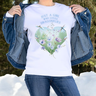 Meisje die houdt van libellen sweatshirt