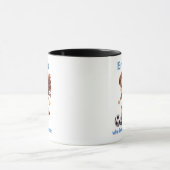 Meisje die houdt van voetbal met jouw naam mok (Midden)