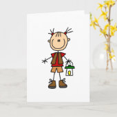 Meisje die met de Kaart van de Lantaarn kamperen (Gele Bloem)