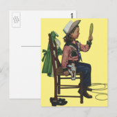  meisje die op Mirror lijkt. Ze is zo groot. Briefkaart (Voorkant / Achterkant)