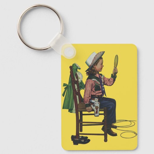  meisje die op Mirror lijkt. Ze is zo groot. Sleutelhanger (Voorkant)