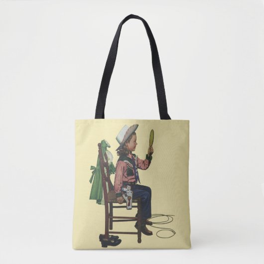 meisje die op Mirror lijkt. Ze is zo groot. Tote Bag (Voorkant)