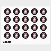 MEISJE DIE VAN STRAWBERRY MILK BUNNIES HOUDT RONDE STICKER (Vel)