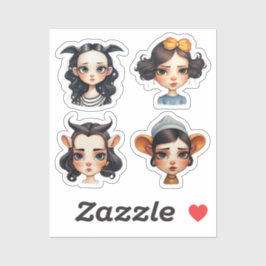 Meisje Dierenvriend Sticker