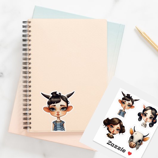 Meisje Dierenvriend Sticker