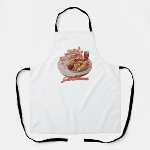 Meisje Diner Lief Ontbijtbord Illustratie Whimsy Schort