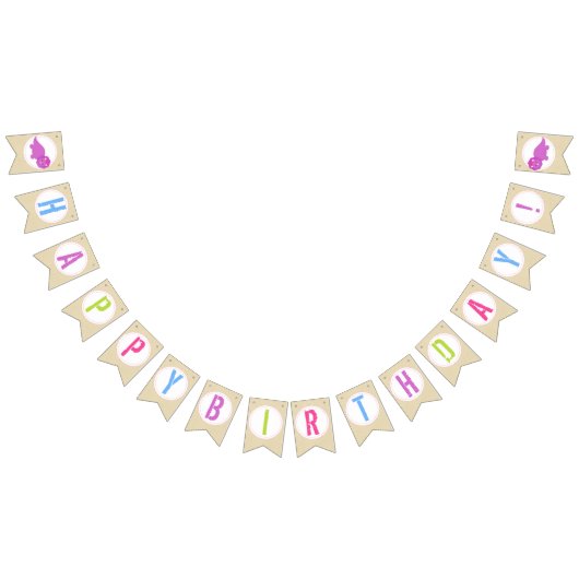 Meisje Dinosaurus Banner Roze Dinosaurus Verjaarda (Alle)