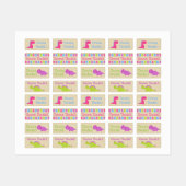 Meisje Dinosaurus Kleding Labels voor Kinderen (Vel)