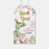 Meisje Dinosaurus Tutu Tea-Rex Gift Labels Cadeaulabel (Voorkant)