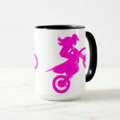Meisje Dirt Bike Mok (Voorkant rechts)