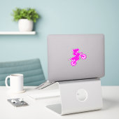 Meisje Dirt Bike Sticker (Laptop op bureau)