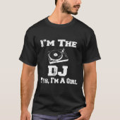 Meisje DJ Platenspeler Shirt (Voorkant)