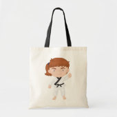 Meisje Doing Karate Canvas tas (Voorkant)