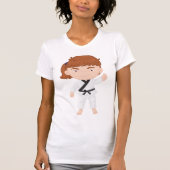 Meisje Doing Karate Vrouwen T-shirt (Voorkant)