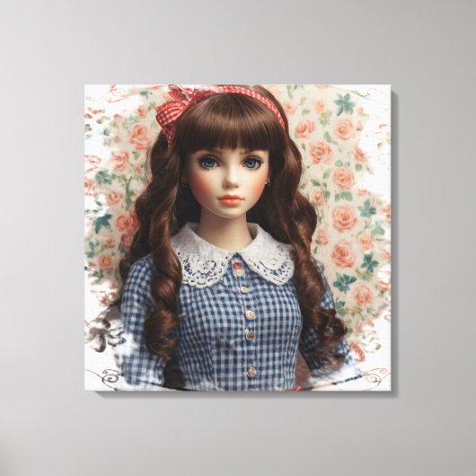 Meisje Doll Core Whimsical Canvas Afdruk (Voorkant)