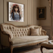  Meisje Doll Core Whimsical Canvas Afdruk