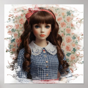  Meisje Doll Core Whimsical Poster