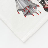 Meisje Doll Spooky Halloween Thema met Naam Fleece Deken (Hoek)