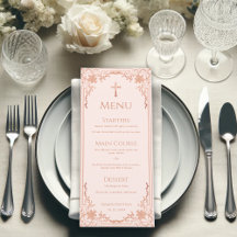 Meisje Doop Blush Roze Rozen Goud Elegant Vintage