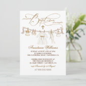 Meisje Doop Christening Boho Uitnodiging (Staand voorkant)
