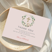 Meisje doop doop doop Bloemen Foto Bedankkaart