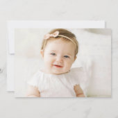 Meisje doop doop doop Bloemen Foto Bedankkaart (Achterkant)