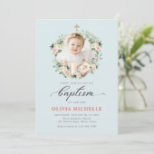 Meisje doop doop doop Bloemen Foto Kaart (Staand voorkant)