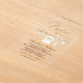 Meisje Doop Doop Uitnodiging Elegant (Laagn)