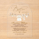 Meisje Doop Doop Uitnodiging Elegant (Voorkant)