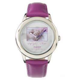 Meisje Doop Gefeliciteerd met Baby Gepersonaliseer Horloge