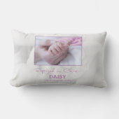 Meisje Doop Gefeliciteerd met Baby Gepersonaliseer Kussen (Voorkant)