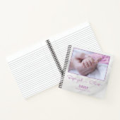 Meisje Doop Gefeliciteerd met Baby Gepersonaliseer Notitieboek (Binnen)