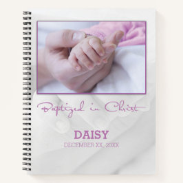 Meisje Doop Gefeliciteerd met Baby Gepersonaliseer Notitieboek