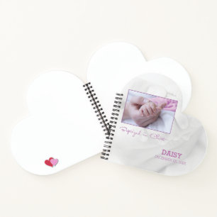 Meisje Doop Gefeliciteerd met Baby Gepersonaliseer Notitieboek