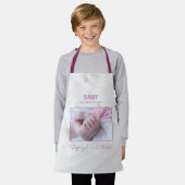 Meisje Doop Gefeliciteerd met Baby Gepersonaliseer Schort (Gedragen)