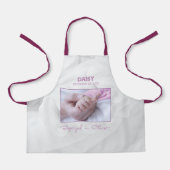 Meisje Doop Gefeliciteerd met Baby Gepersonaliseer Schort (Voorkant)