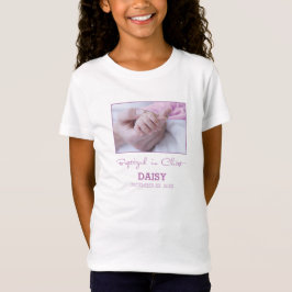 Meisje Doop Gefeliciteerd met Baby Gepersonaliseer T-shirt