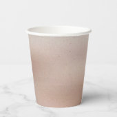 Meisje Doop Roos Gouden Doopmand Papieren Bekers (Achterkant)