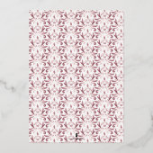 Meisje Doop Uitnodiging Dusty Roos Crest (Achterkant)