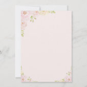 Meisje Doop Uitnodiging Roos Doopuitnodiging (Achterkant)